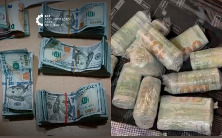 APREENDIDO  MAIS DE 53 MIL DÓLARES E 300 GRAMAS DE OURO NO AEROPORTO 4 DE FEVEREIRO