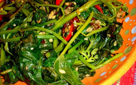 REFOGADO DE FOLHA DE BATATA-DOCE (RAMA)