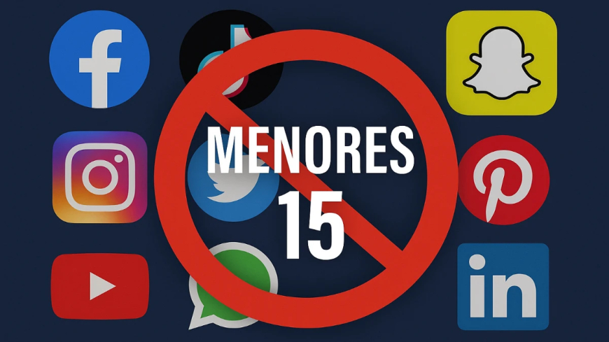 ACESSO ÀS REDES SOCIAIS PROIBIDO A MENORES DE 15 ANOS