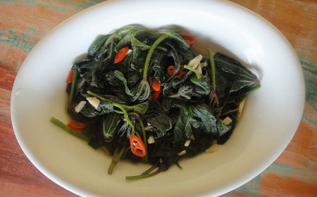 REFOGADO DE FOLHA DE BATATA-DOCE (RAMA)