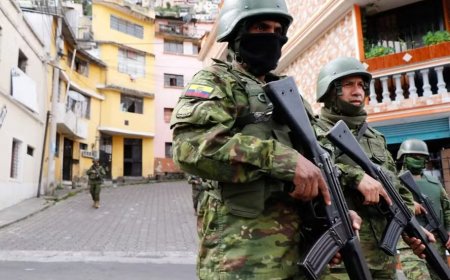 EQUADOR MOBILIZA CERCA DE 75 MIL MILITARES EM “GUERRA” CONTRA CARTÉIS DE DROGA COM APOIO DOS ESTADOS UNIDOS