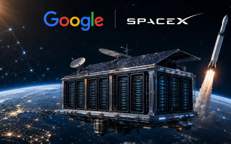 GOOGLE E SPACEX NEGOCIAM CRIAÇÃO DE DATA CENTERS NO ESPAÇO