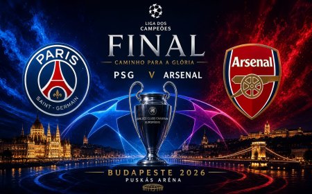 PSG E ARSENAL DISPUTAM A GLÓRIA NA FINAL DA CHAMPIONS LEAGUE A 30 DE MAIO EM BUDAPESTE