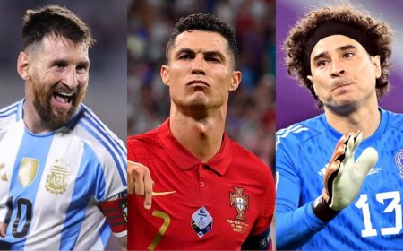 MESSI, CRISTIANO RONALDO E OCHOA ENTRAM PARA A HISTÓRIA DOS MUNDIAIS