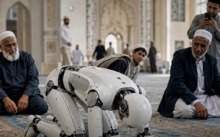 ROBÔ HUMANOIDE LEVA TECNOLOGIA ÀS MESQUITAS E DESPERTA DEBATE SOBRE O FUTURO DA FÉ