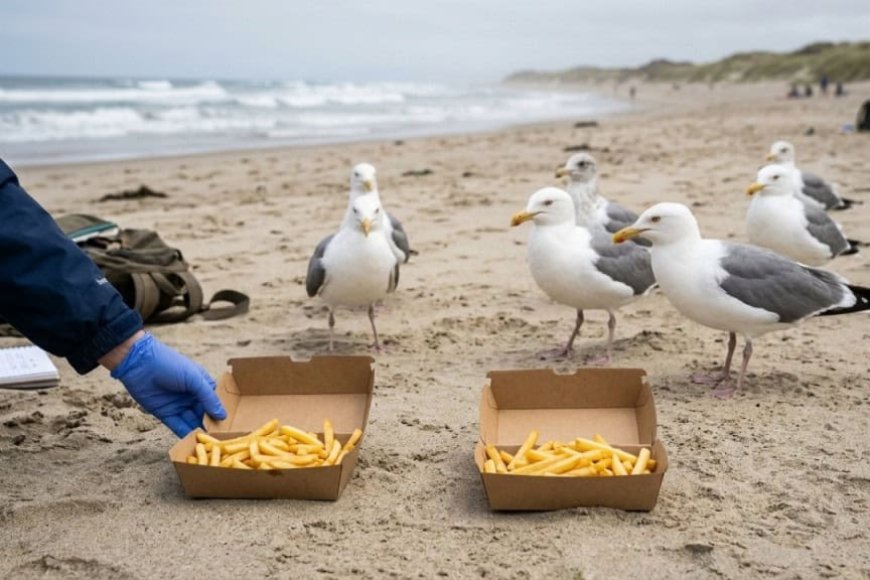 GAIVOTAS ''LADRAS DE PRAIA'': CIÊNCIA REVELA POR QUE ELAS ROUBAM BATATAS FRITAS E COMO NOS ENGANAM